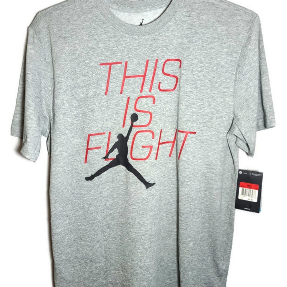 Men's Jordan "This is Flight" Cotton T-Shirt Nike Dri-fit Size Large 638172 064